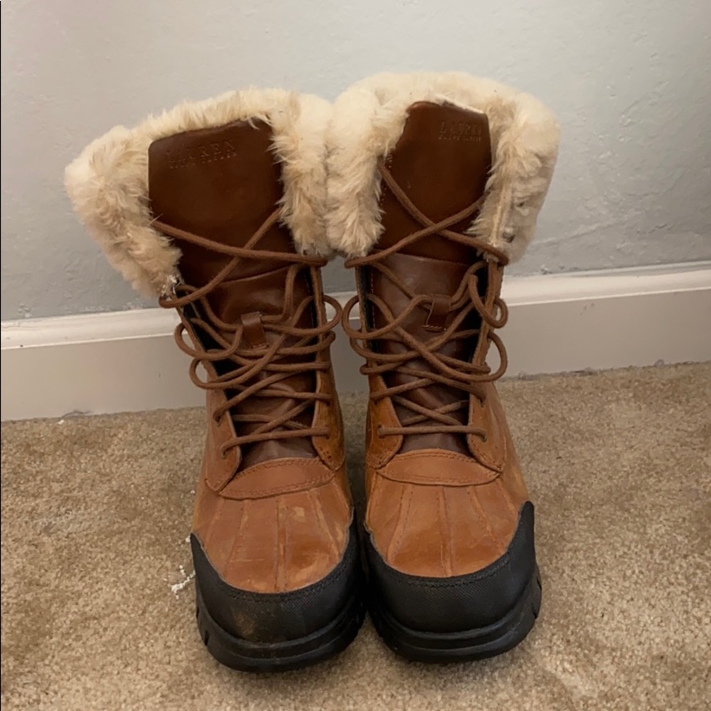 Ralph Lauren lace up boots